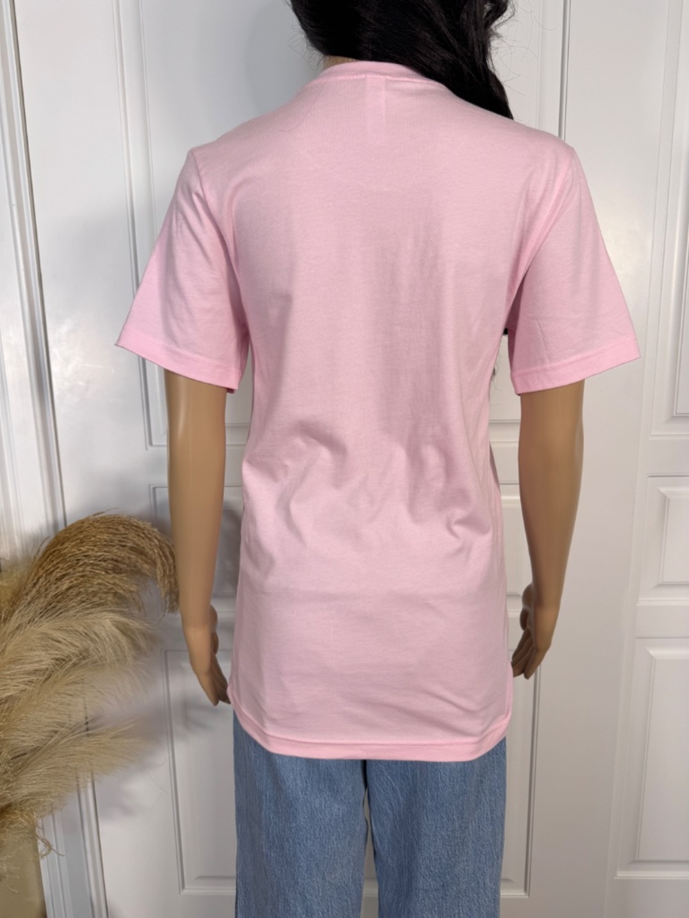 PINK CREW NECK T-SHIRT WITH "JESUS IS MY STRENGTH" GRAPHIC - NWOT - Picture 6 of 13